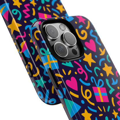 Vibrant Multicolour Retro Phone Case with Fun 3D Design for Stylish Protection and Unique Expression Compatible with iPhone 13, 14, 15 & 16 – all models including Pro, Pro Max & Plus