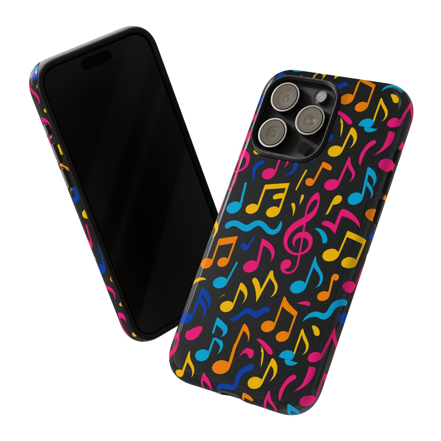 vibrant music themed phone case with colourful 3d design – stylish protection for music lovers – compatible with iphone 13, 14, 15 & 16 – all models including pro, pro max & plus