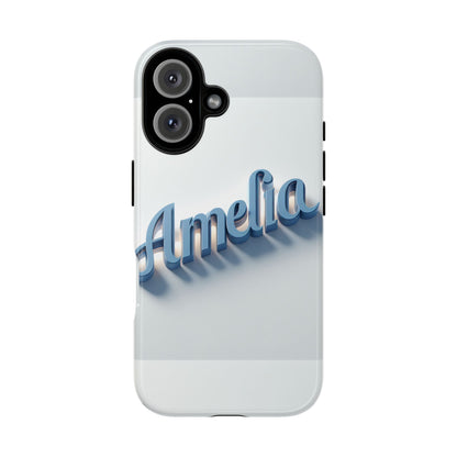 Coolname Amelia Blue Anime Inspired 3D Wrap Phone Case for Women and Teens Shockproof TPU Cover with Vivid Design and UV Protection