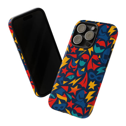 Vibrant Superhero Protective Phone Case with 3D Wrap Design – Stylish Unisex Protection for Smartphones Compatible with iPhone 13, 14, 15 & 16 – All Models Including Pro, Pro Max & Plus