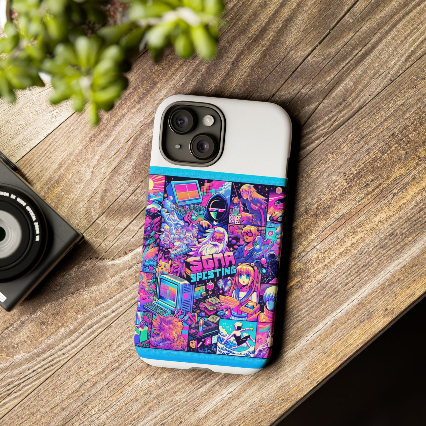 sigma sprinting vibrant protective phone case for smartphones, 3d wrap design with uv protection, durable shock absorbent material, ideal gift for anime and comic lovers