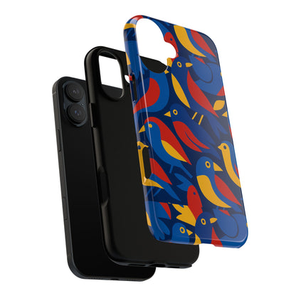 Vibrant 3D Wrap Protective Phone Case with Colourful Bird Design Stylish Accessory for Men and Women Compatible with iPhone 13, 14, 15 & 16 – all models including Pro, Pro Max & Plus