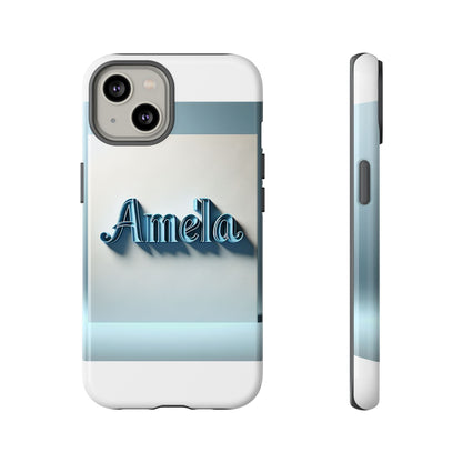 Sleek 3D Glossy Phone Case in Blue with Elegant Name Design Fashion Accessory for Personal Expression Compatible with iPhone 13, 14, 15 & 16 – all models including Pro, Pro Max & Plus