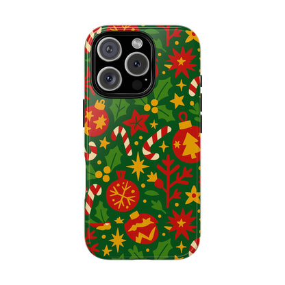 Vibrant Christmas Themed 3D Wrap Phone Case for Smartphones - Fun Holiday Accessory for Self-Expression Compatible with iPhone 13, 14, 15 & 16 – all models including Pro, Pro Max & Plus