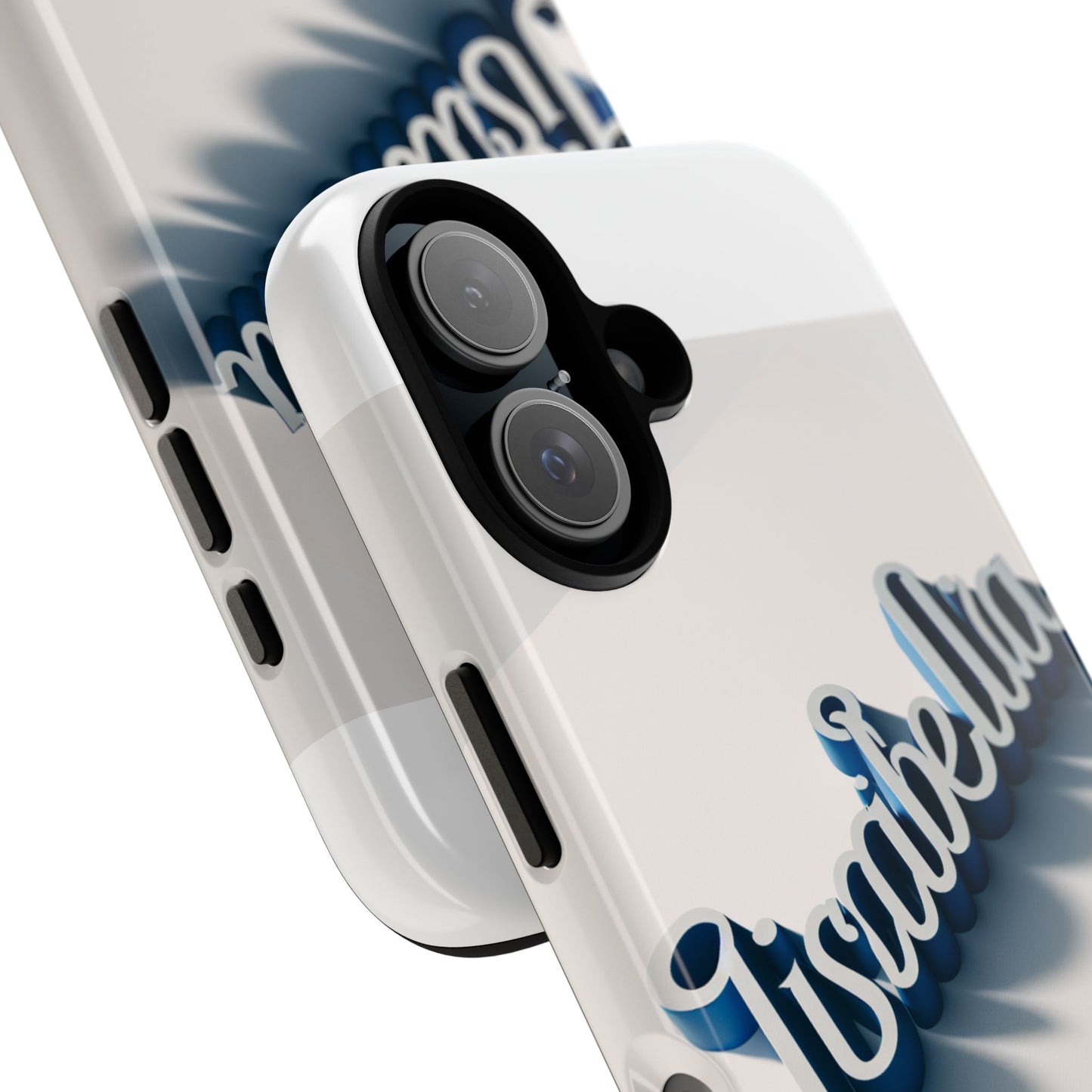 vibrant 3d alphabet design protective phone case in blue for unique style and self-expression compatible with iphone 13, 14, 15 & 16 – all models including pro, pro max & plus