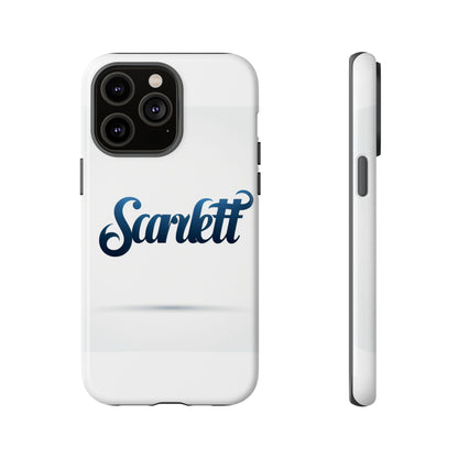 Vibrant 3D Wrap Protective Phone Case with Blue Script Design – Unique Fashion Accessory – Compatible with iPhone 13, 14, 15 & 16 – all models including Pro, Pro Max & Plus