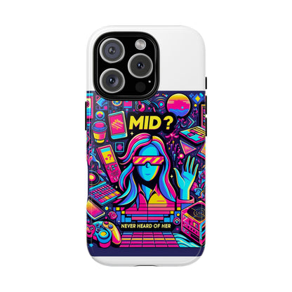 Mid Never Heard Of Her 3D Wrap Protective Phone Case for Fun Retro Style and Shock Absorption, Ideal Gift for Tech Enthusiasts and Anime Lovers