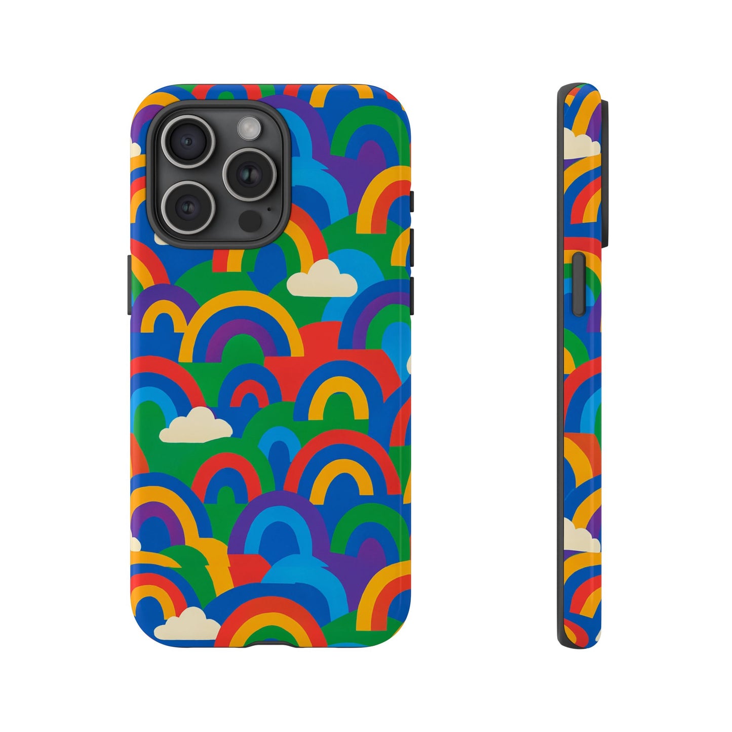 multicolour 3d rainbow phone case for trendy men and women unique playful design stylish protection compatible with iphone 13, 14, 15 & 16 – all models including pro, pro max & plus