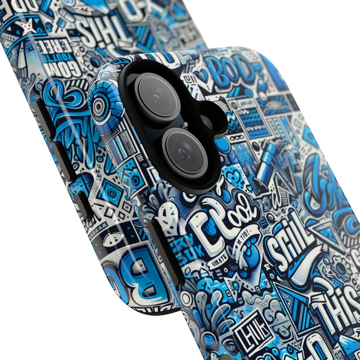 blue pattern image 14 phone case with 3d wrap design for men and women compatible with smartphones shockproof and uv protective printed cover