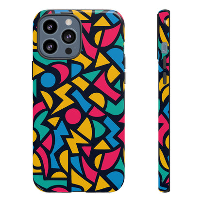 Vibrant Retro Aesthetic Phone Case – Stylish Protection in Multicolour Design – Compatible with iPhone 13, 14, 15 & 16 – All Models Including Pro, Pro Max & Plus