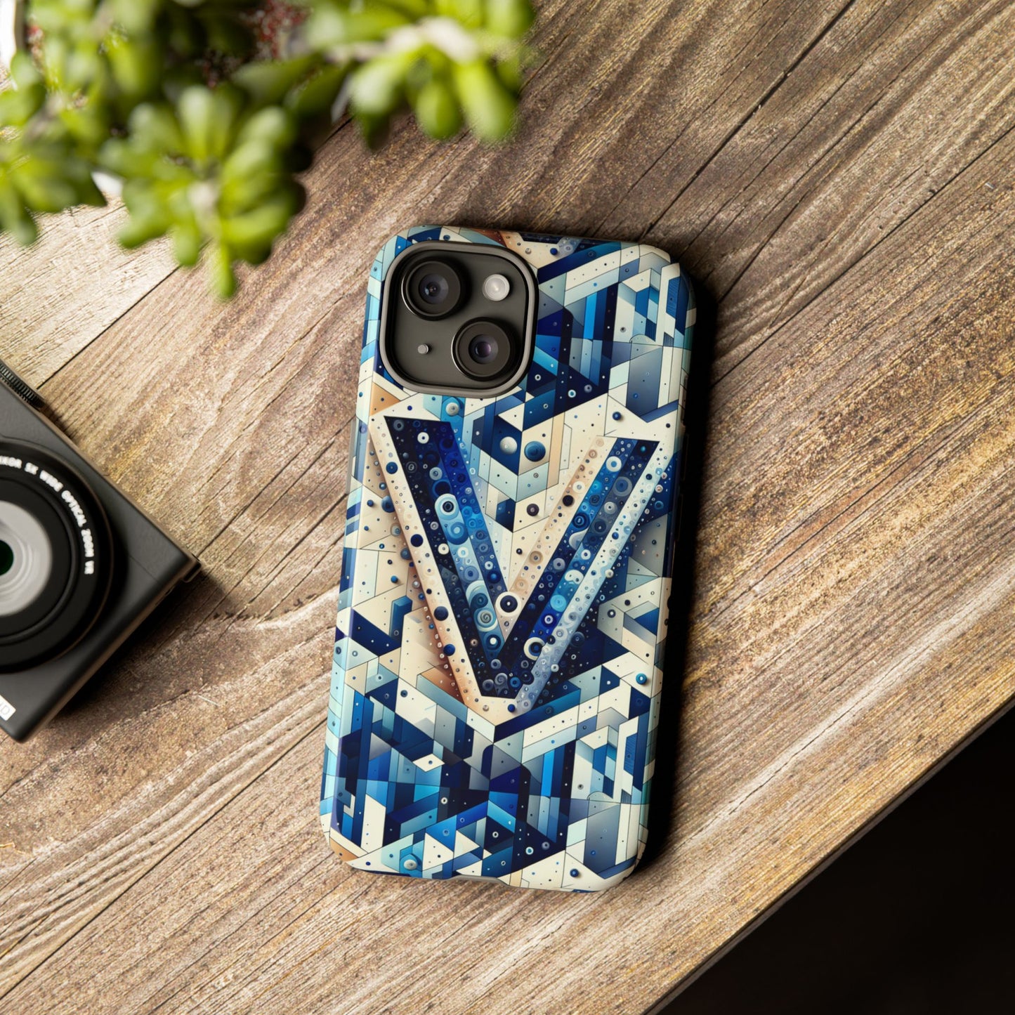 blue alphabet v phone case for samsung and iphone shockproof protective cover with 3d wrap design and uv resistance