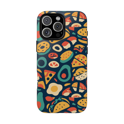 Vibrant Food-Themed Protective Phone Case with 3D Design for Stylish Protection Compatible with iPhone 13, 14, 15 & 16 – all models including Pro, Pro Max & Plus