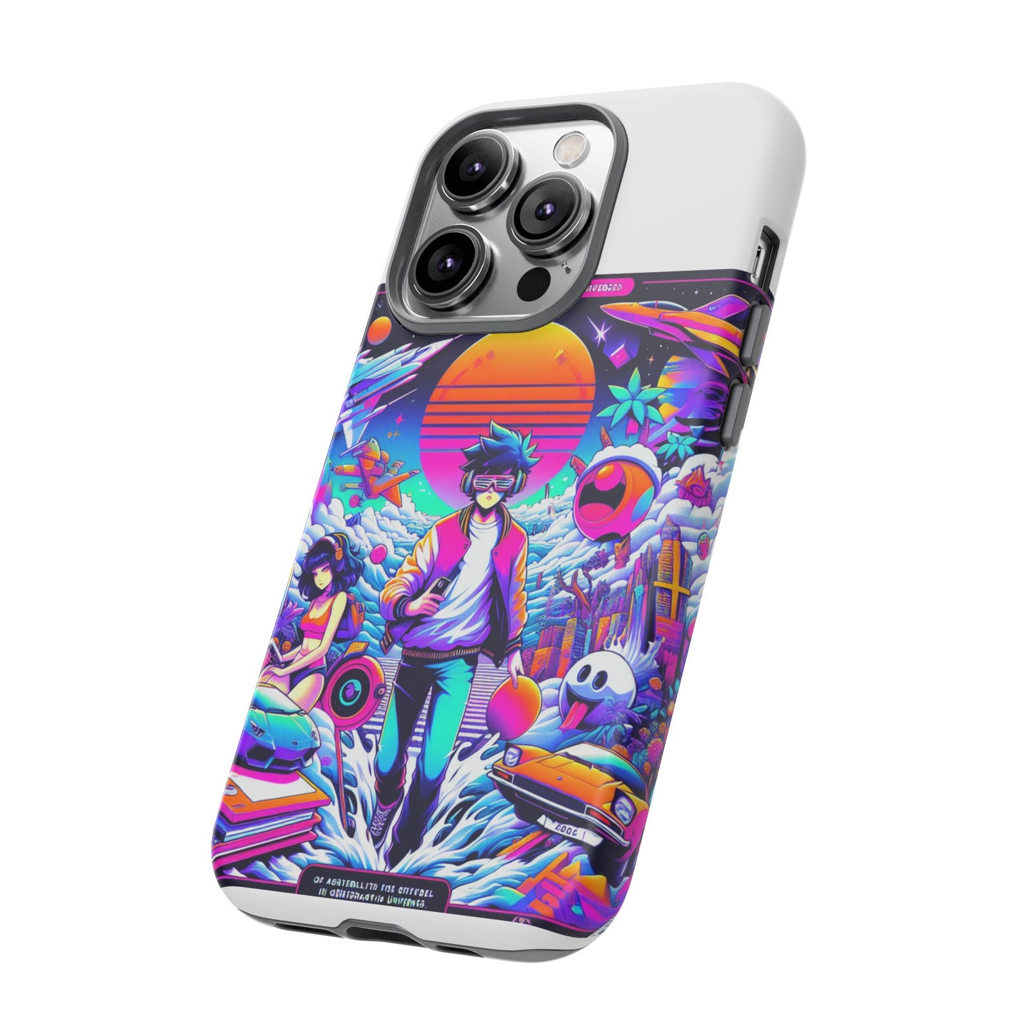 skibidiverse traveller protective phone case with 3d wrap design, durable uv protection, shock absorption for anime and comic culture fans