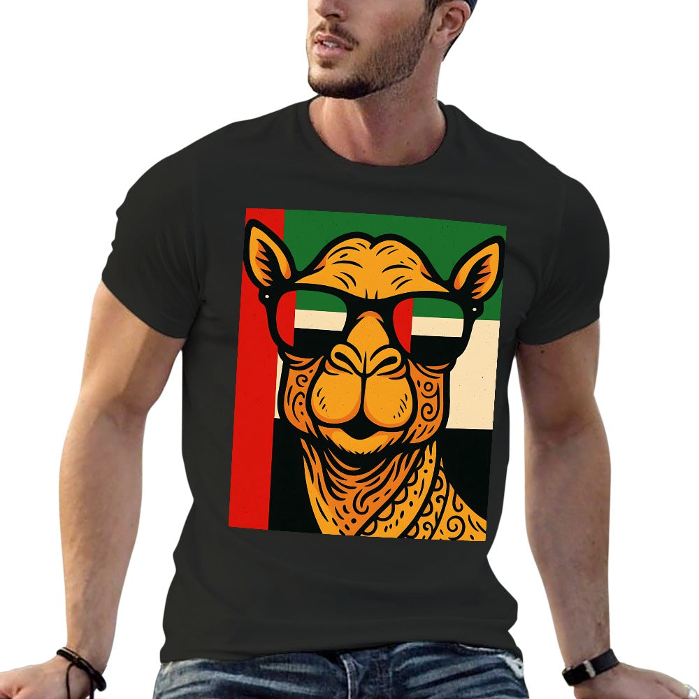 men's 100% cotton short sleeve t-shirt fitness casual tee with double-sided print comfortable relaxed fit unisex gift for him ideal for travel home leisure and events
