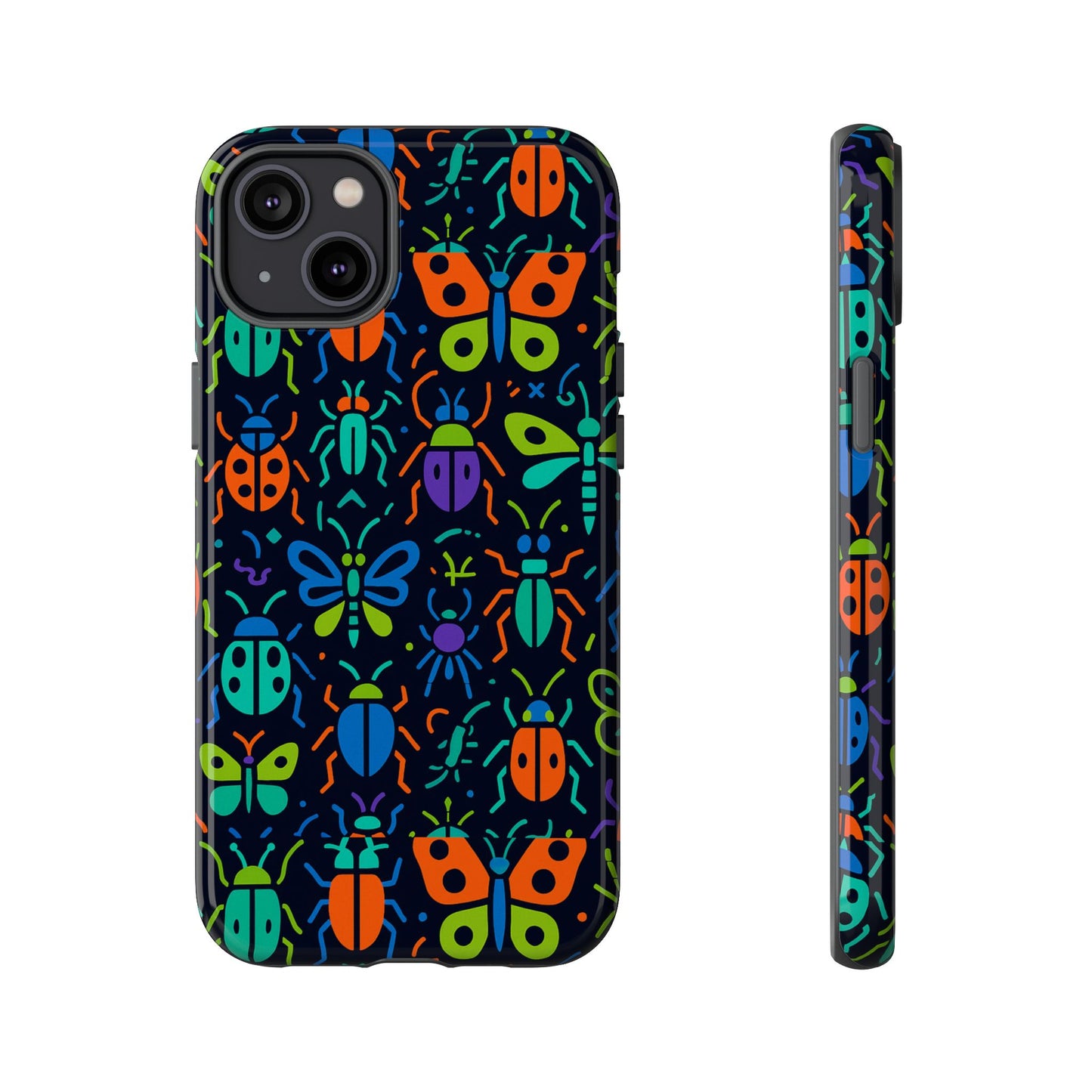 vibrant 3d insect phone case colourful stylish protective cover unique design for men and women compatible with iphone 13, 14, 15 & 16 – all models including pro, pro max & plus
