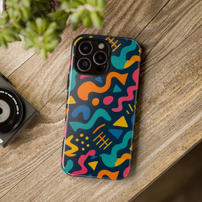 Vibrant Abstract Protective Phone Case with Bold 3D Design for Unique Expression and Stylish Protection Compatible with iPhone 13, 14, 15 & 16 – all models including Pro, Pro Max & Plus