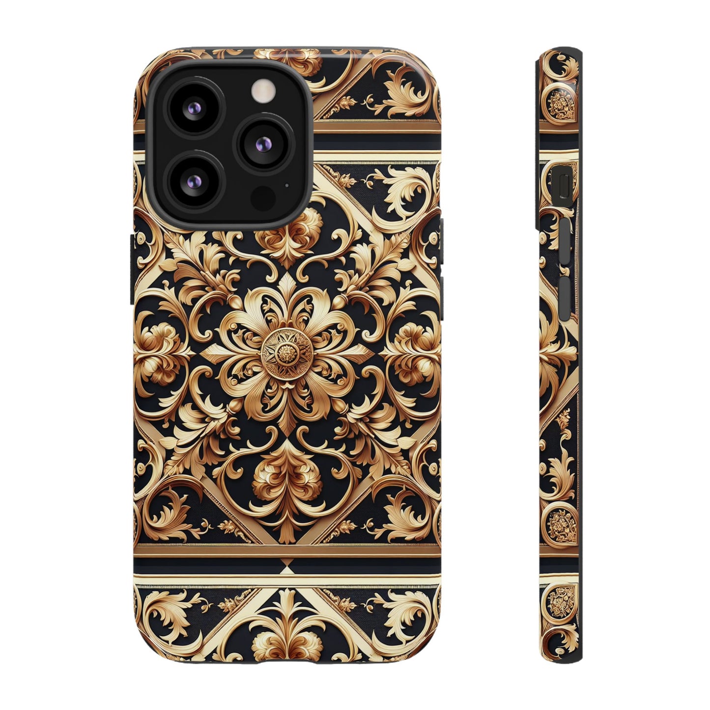 pattern image 5 vibrant anime comic style shockproof phone case with ornate baroque design compatible with iphone 13, 14, 15 & 16 – all models including pro, pro max & plus