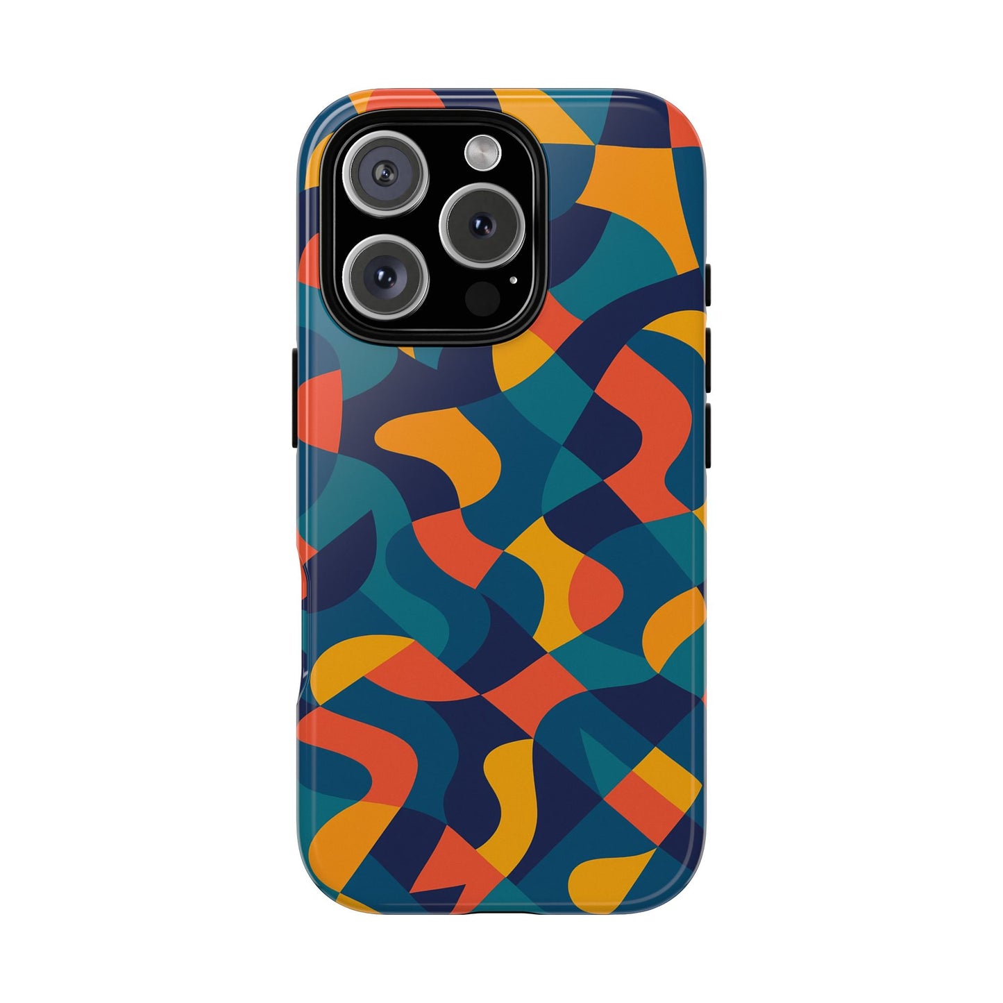 vibrant multicolour abstract phone case for stylish protection compatible with iphone 13, 14, 15 & 16 – all models including pro, pro max & plus