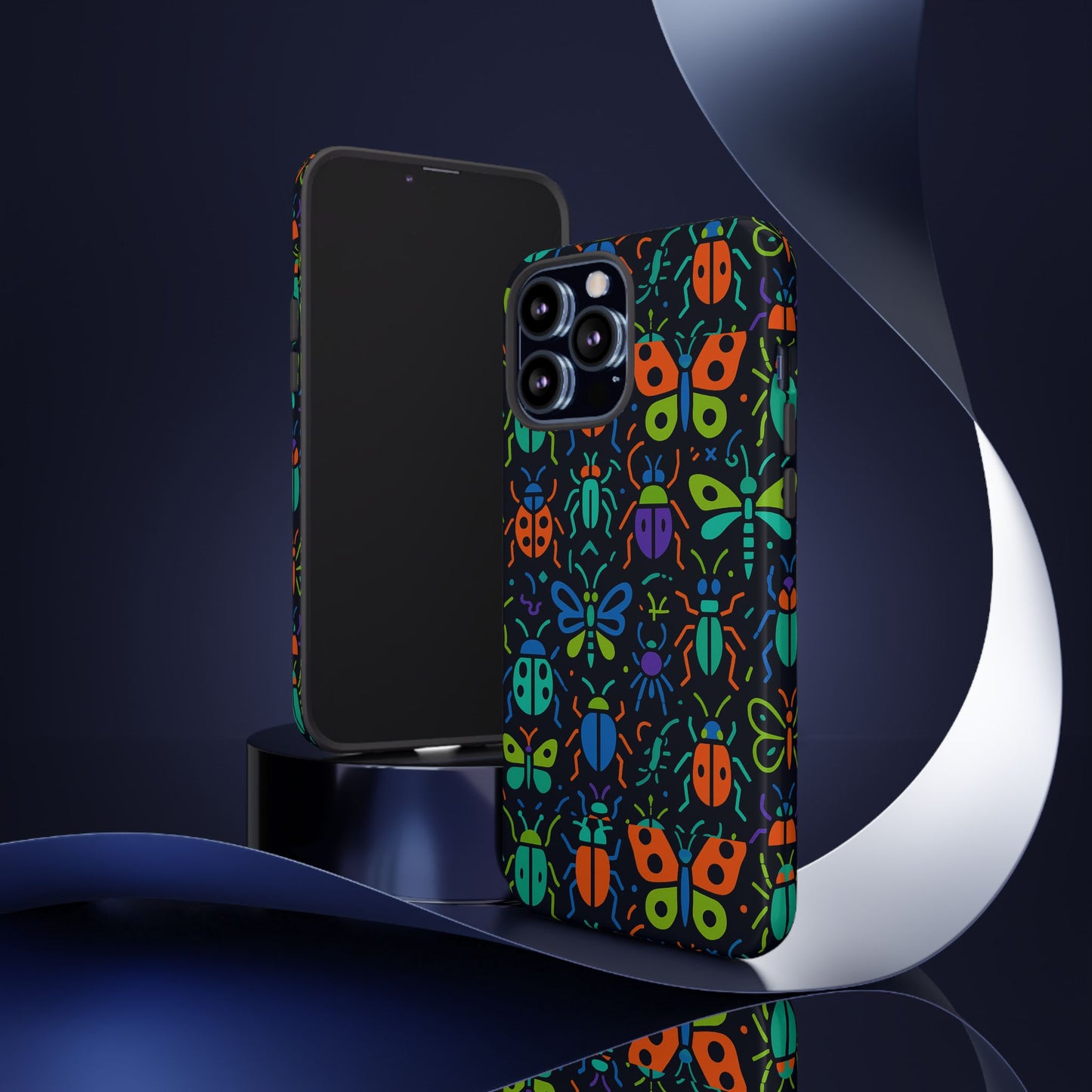 vibrant 3d insect phone case colourful stylish protective cover unique design for men and women compatible with iphone 13, 14, 15 & 16 – all models including pro, pro max & plus