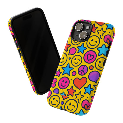 Multicolour Emoji Protective Phone Case with 3D Wrap Design for Stylish Protection and Individual Expression Compatible with iPhone 13, 14, 15 & 16 – all models including Pro, Pro Max & Plus