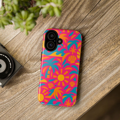Vibrant Tropical 3D Wrap Design Protective Phone Case with Retro Style – Bold Accessory for Self-Expression Compatible with iPhone 13, 14, 15 & 16 – all models including Pro, Pro Max & Plus