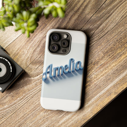 Vibrant 3D Lettering Phone Case in Blue for Self-Expression and Style Compatible with iPhone 13, 14, 15 & 16 – all models including Pro, Pro Max & Plus