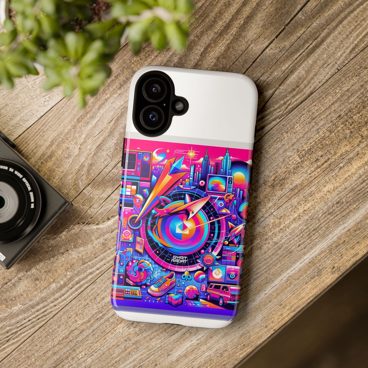 gyatt radar online 3d wrap protective phone case for smartphones, retro anime design, durable shock absorption, uv protected, glossy or matte finish