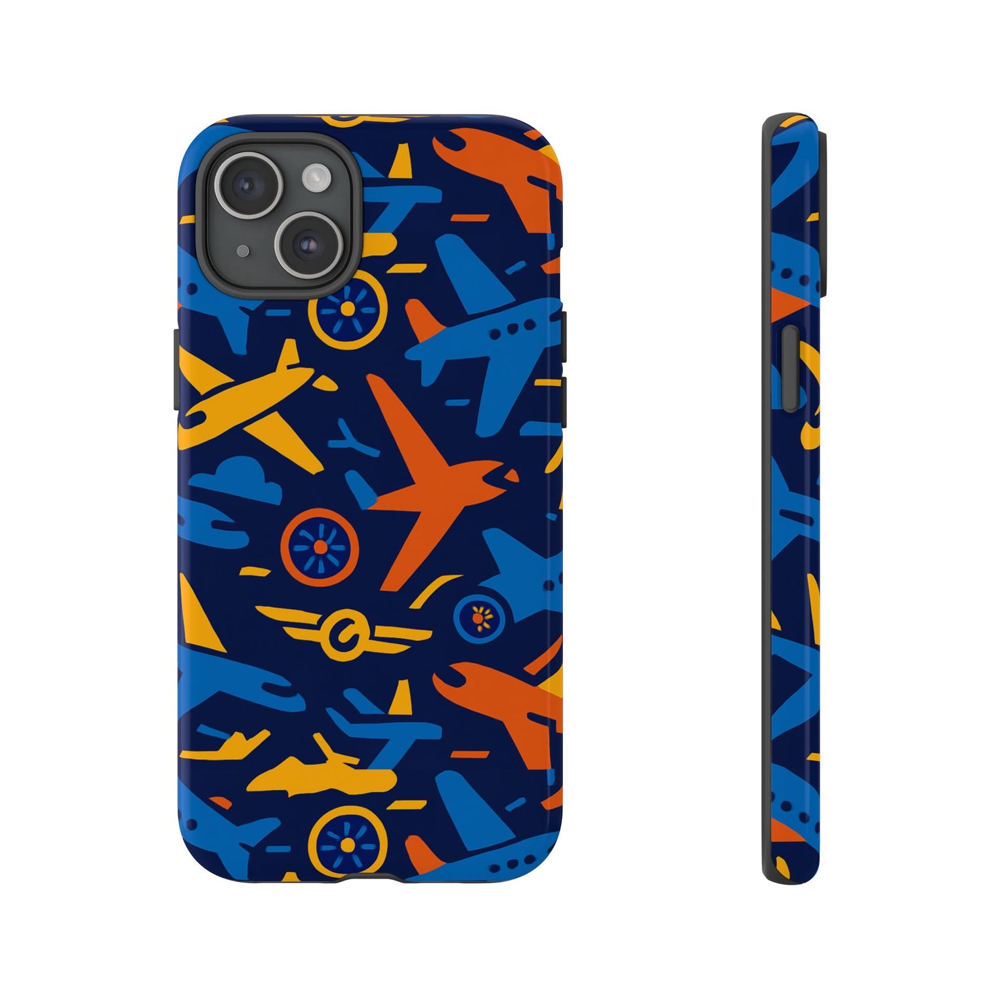 vibrant 3d airplane pattern protective phone case for self-expression and stylish protection compatible with iphone 13, 14, 15 & 16 – all models including pro, pro max & plus