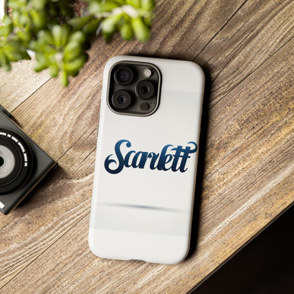 Vibrant 3D Wrap Protective Phone Case with Blue Script Design – Unique Fashion Accessory – Compatible with iPhone 13, 14, 15 & 16 – all models including Pro, Pro Max & Plus