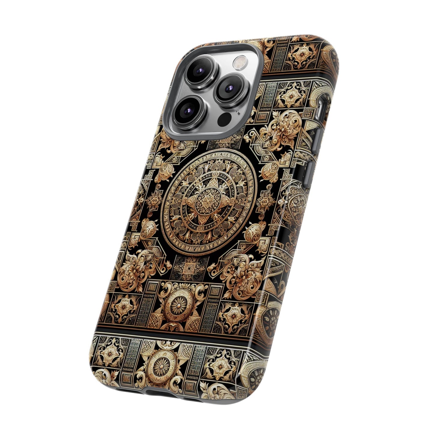 pattern image 8 vibrant shockproof phone case for anime and comic fans with ornate baroque design compatible with iphone 13, 14, 15 & 16 – all models including pro, pro max & plus