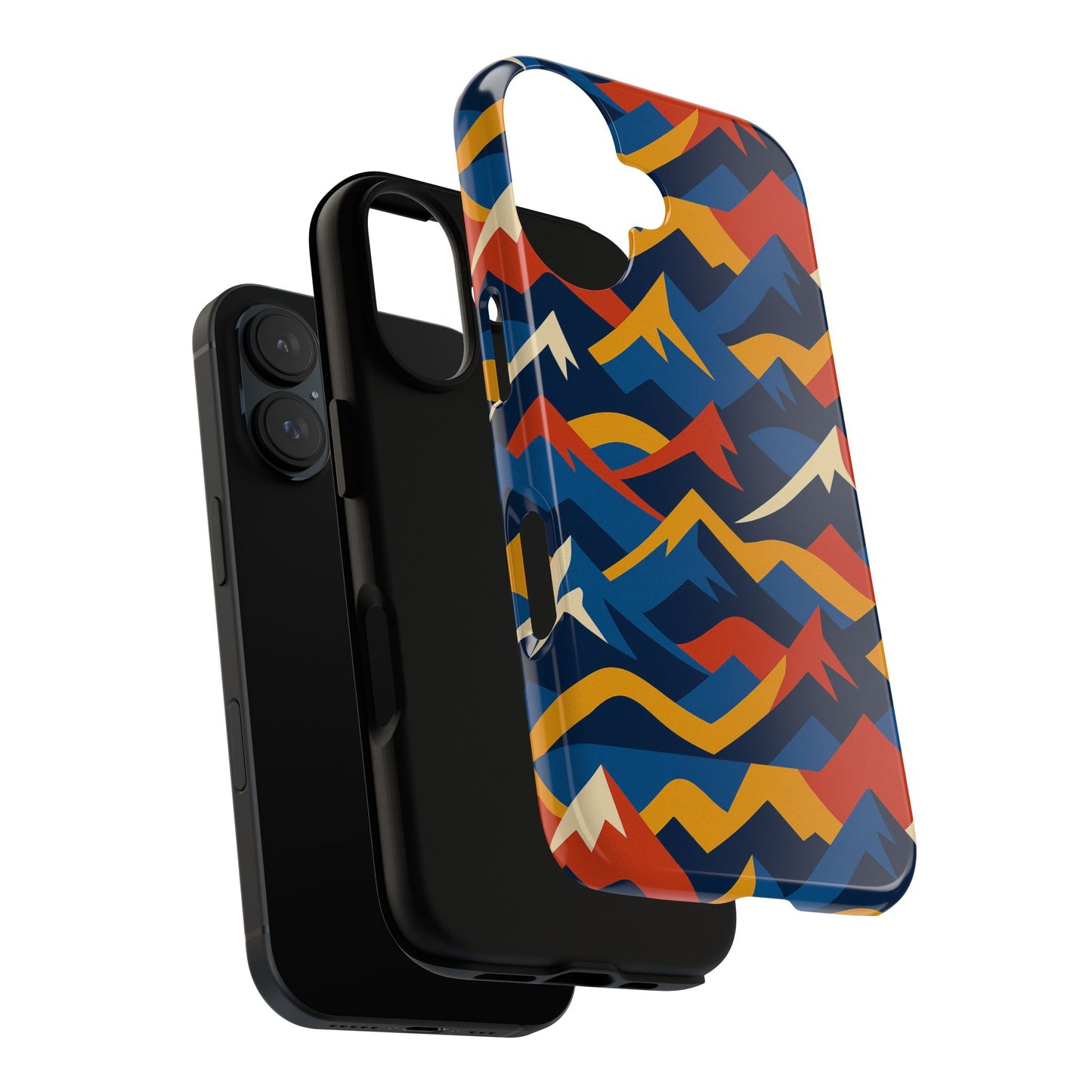 vibrant 3d mountain design protective phone case for unique accessory lovers compatible with iphone 13, 14, 15 & 16 – all models including pro, pro max & plus