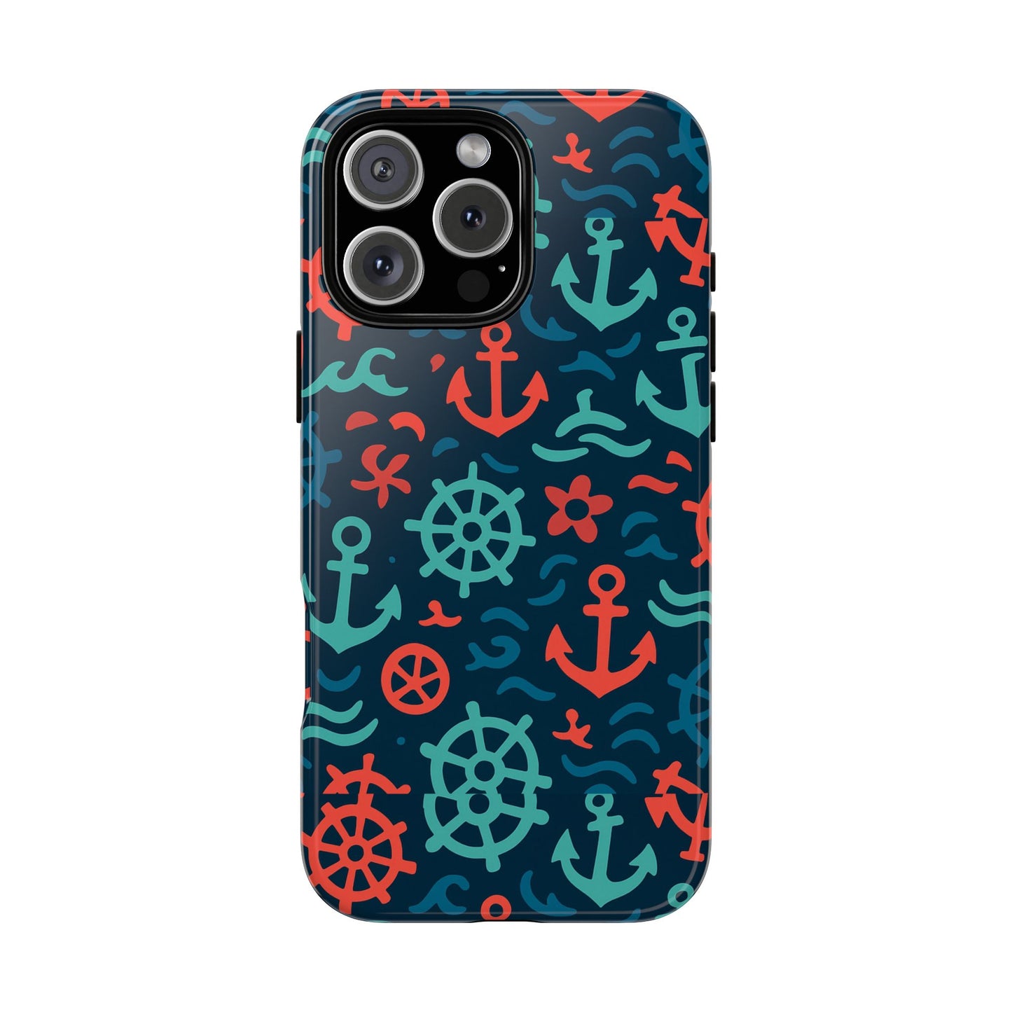 vibrant nautical multicolour 3d wrap protective phone case with retro design for men and women stylish accessory compatible with iphone 13, 14, 15 & 16 – all models including pro, pro max & plus