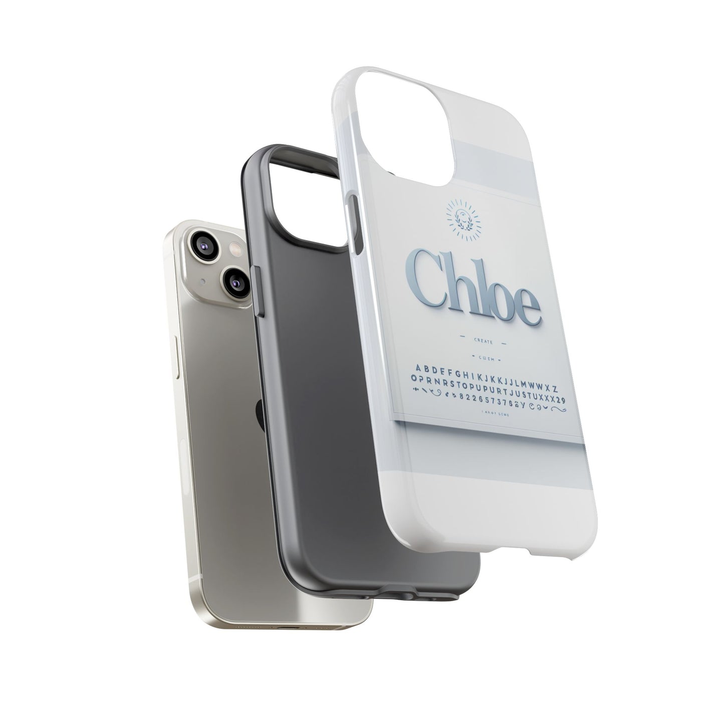 vibrant 3d protective phone case with playful blue alphabet design stylish accessory for self-expression compatible with iphone 13, 14, 15 & 16 – all models including pro, pro max & plus