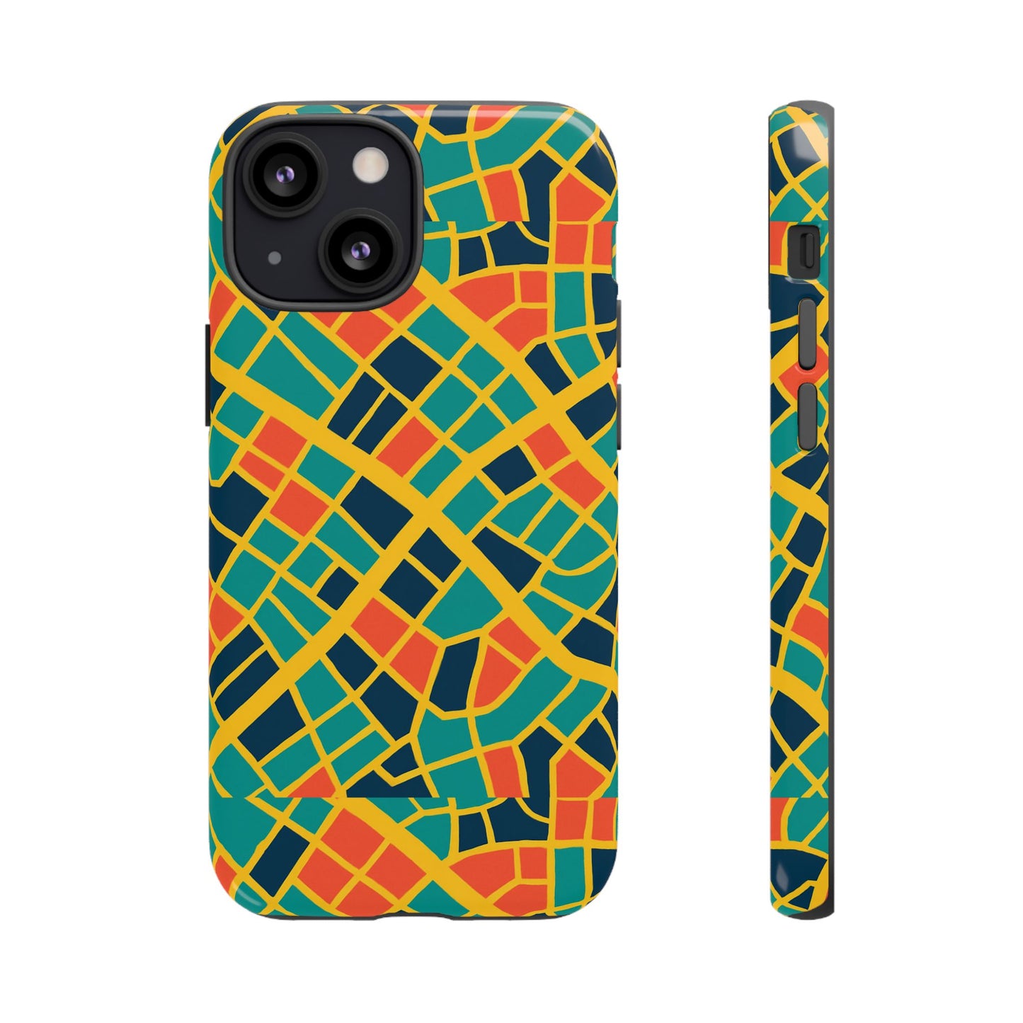 multicolour geometric 3d wrap protective phone case stylish accessory for men and women vibrant design ideal for unique expression compatible with iphone 13, 14, 15 & 16 – all models including pro, pro max & plus