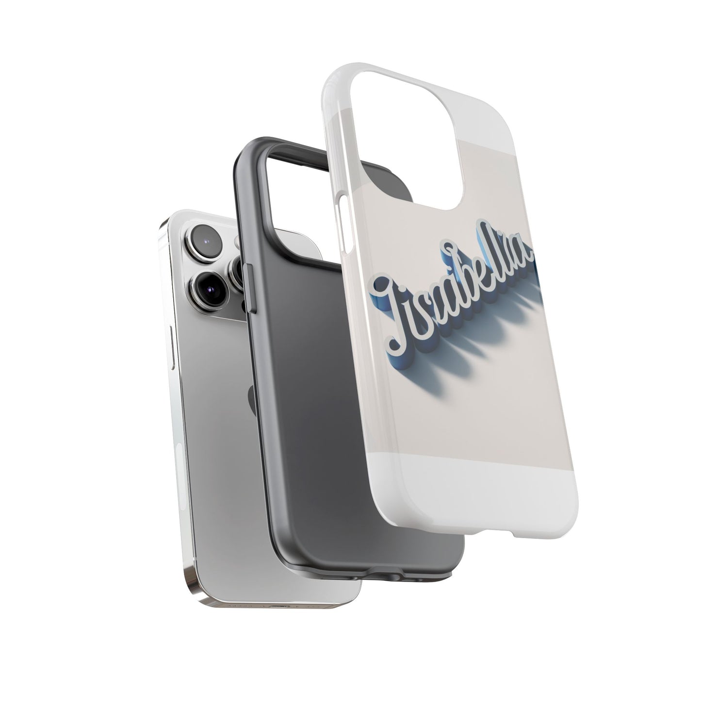 vibrant 3d alphabet design protective phone case in blue for unique style and self-expression compatible with iphone 13, 14, 15 & 16 – all models including pro, pro max & plus