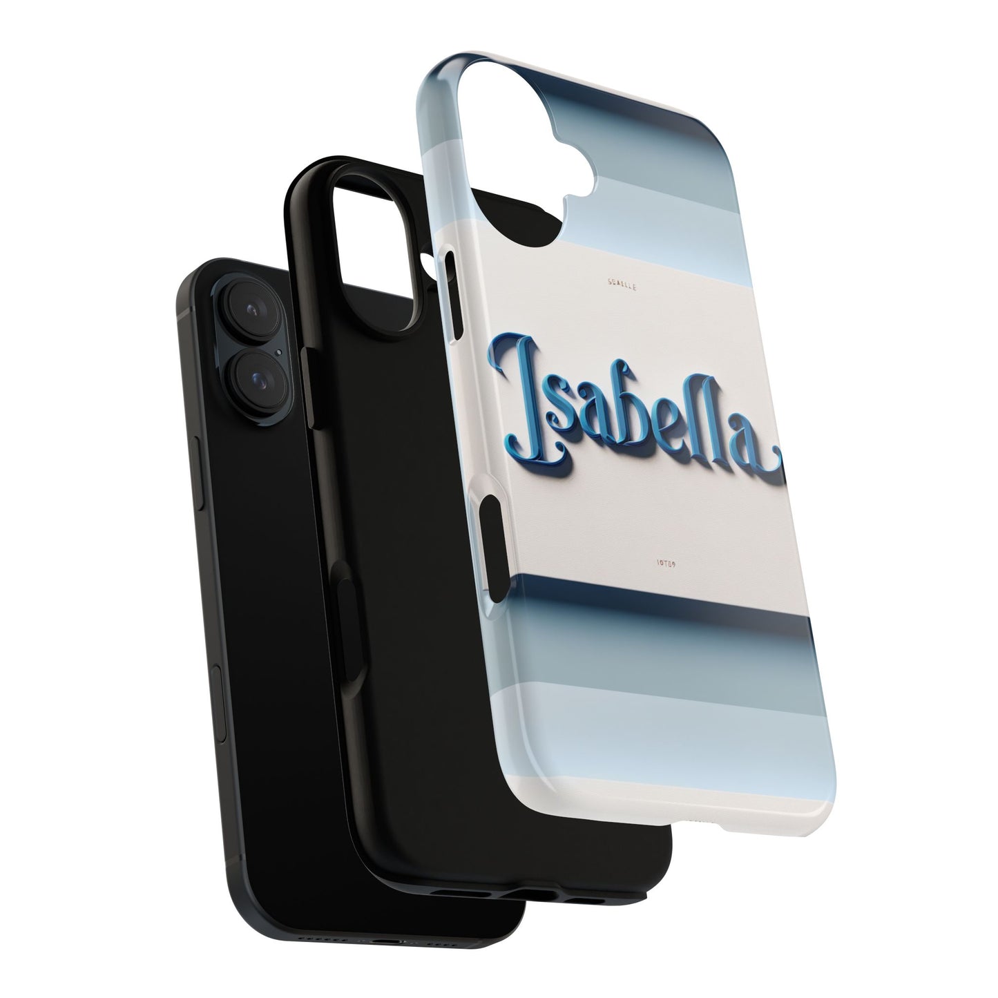 name isabella blue phone case with 3d wrap and vibrant anime inspired design for stylish protection and personalised smartphone accessory