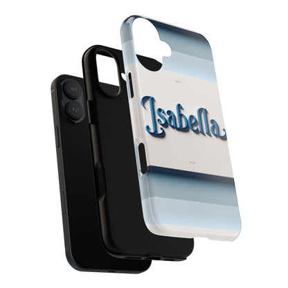 Name Isabella Blue Phone Case with 3D Wrap and Vibrant Anime Inspired Design for Stylish Protection and Personalised Smartphone Accessory