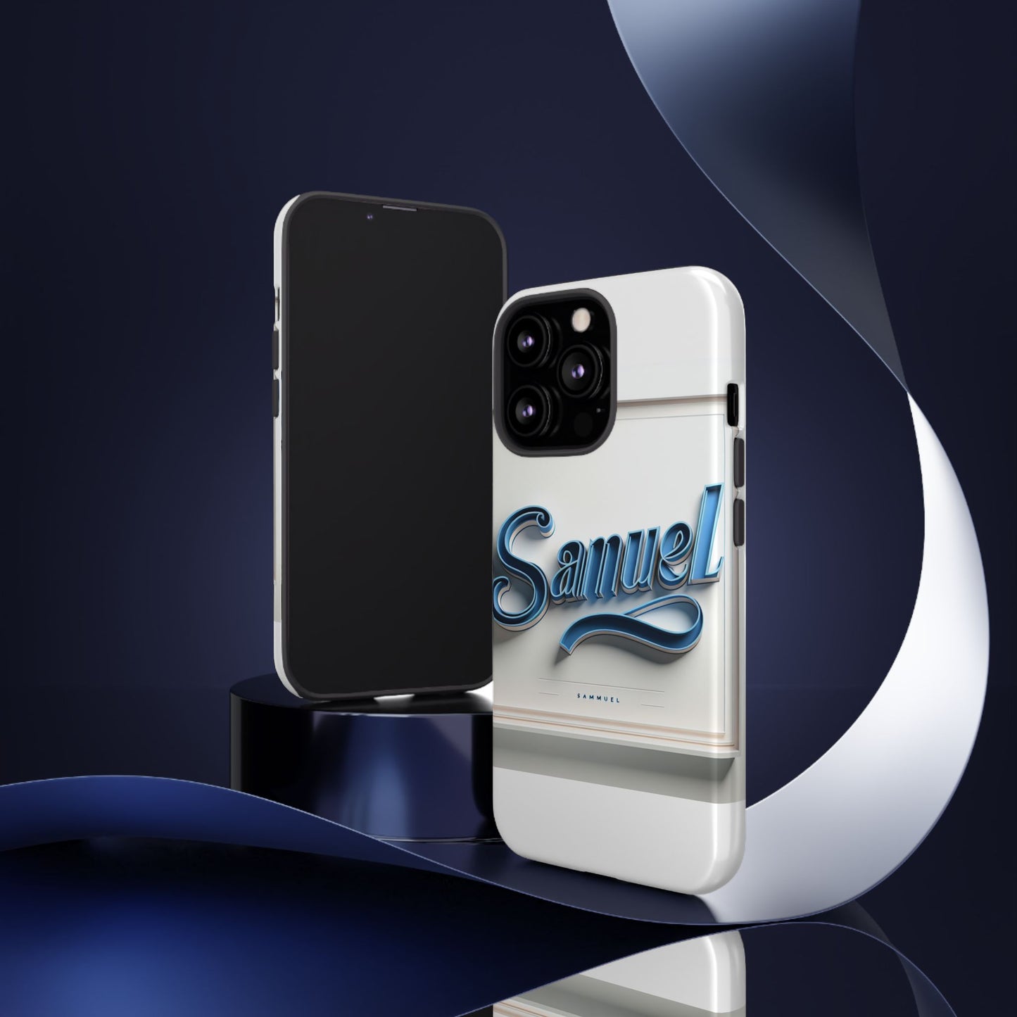 stylish blue 3d wrap protective phone case for smartphones – unique accessory for creative individuals compatible with iphone 13, 14, 15 & 16 – all models including pro, pro max & plus
