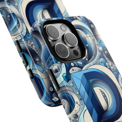 Blue Alphabet D Phone Case with 3D Wrap and Shock Absorption for Kids and Teens Durable TPU Cover with Vivid Print and UV Protection