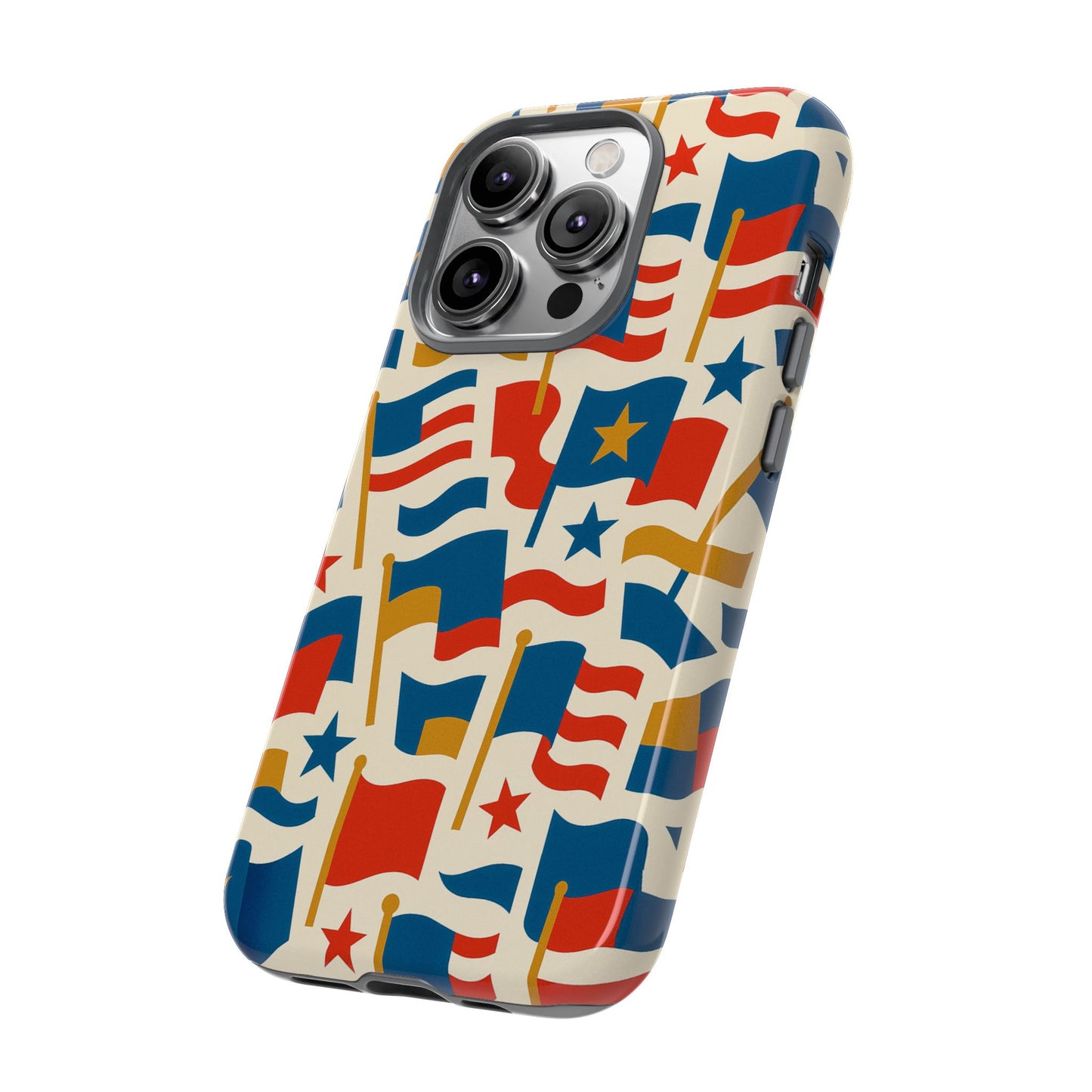 multicolour flag print protective phone case – stylish durable design for unique self-expression compatible with iphone 13, 14, 15 & 16 – all models including pro, pro max & plus