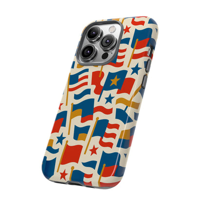 Multicolour Flag Print Protective Phone Case – Stylish Durable Design for Unique Self-Expression Compatible with iPhone 13, 14, 15 & 16 – all models including Pro, Pro Max & Plus