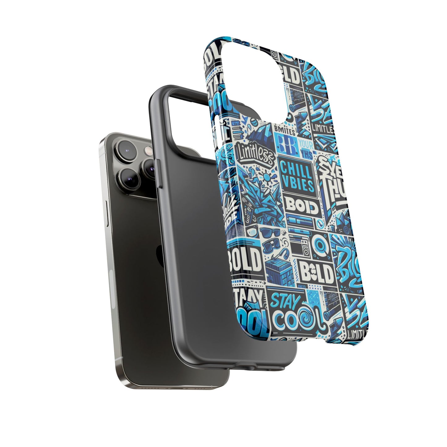 blue pattern image 9 phone case for smartphone protection with 3d wrap design and shock absorption in glossy or matte finish