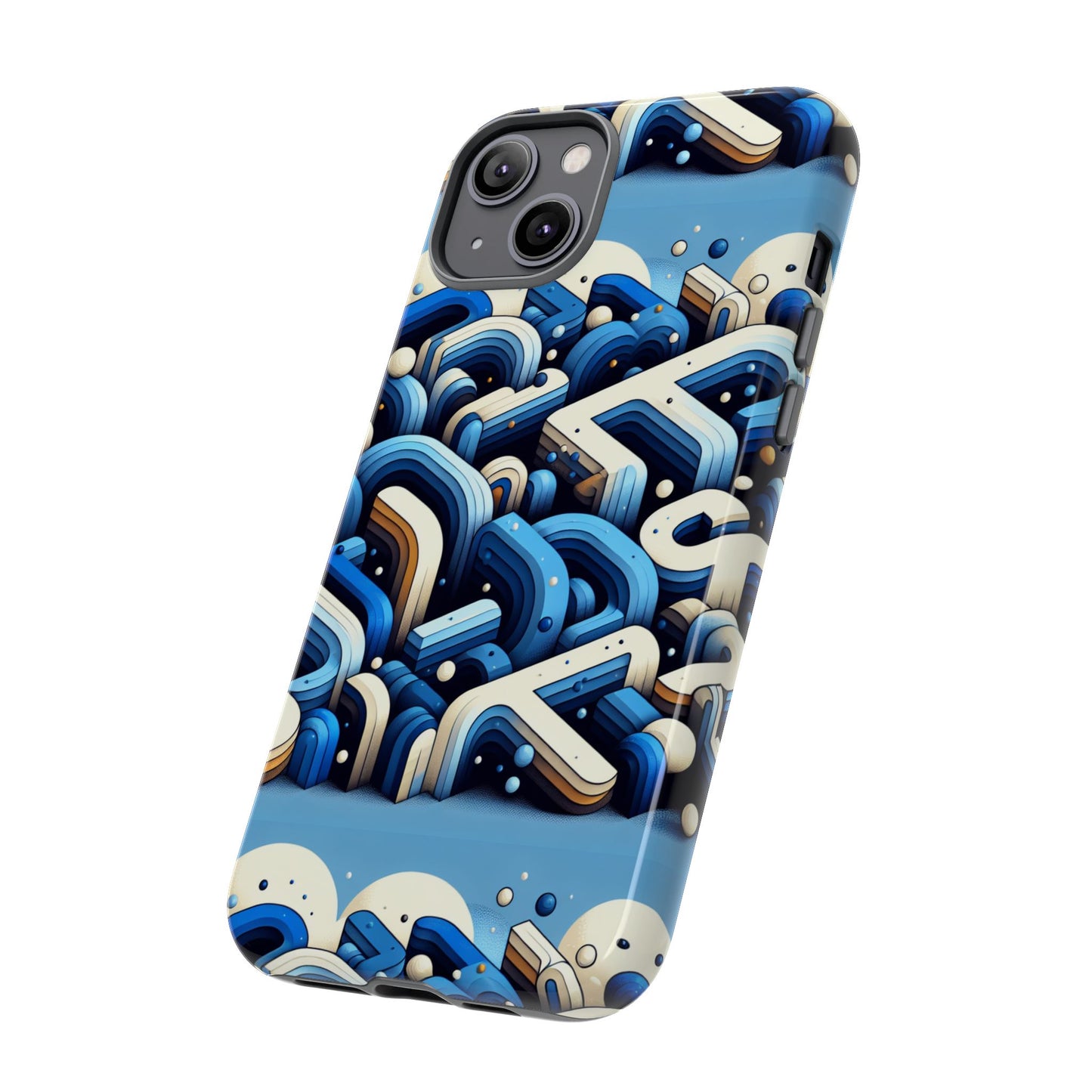 blue alphabet b phone case for men and women shockproof protective cover with 3d wrap design and uv protection