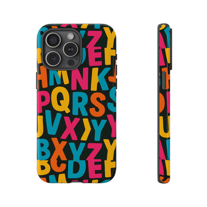 Multicolour 3D Alphabet Wrap Protective Phone Case for Unique Style and Vibrant Protection Compatible with iPhone 13, 14, 15 & 16 – all models including Pro, Pro Max & Plus