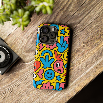 Vibrant Emoji Phone Case with Fun 3D Multicolour Design, Playful Protective Cover for Kids and Teens, Compatible with iPhone 13, 14, 15 & 16 – all models including Pro, Pro Max & Plus