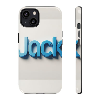Name Jack Blue Anime Comic Style 3D Wrap Protective Phone Case for Men Women Shock Absorption Durable TPU Cover