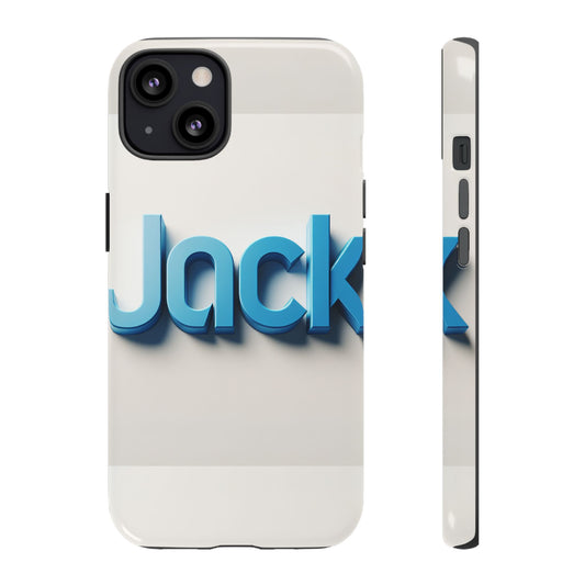 Name Jack Blue Anime Comic Style 3D Wrap Protective Phone Case for Men Women Shock Absorption Durable TPU Cover