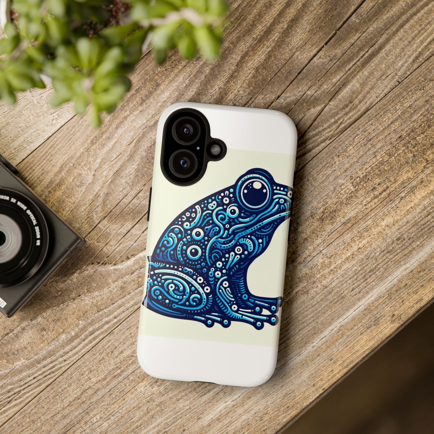 vibrant 3d blue frog design protective phone case for trendsetters – stylish protection compatible with iphone 13, 14, 15 & 16 – all models including pro, pro max & plus