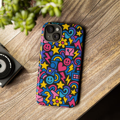 Vibrant Multicolour Cartoon Protective Phone Case – Playful 3D Design for Stylish Protection – Compatible with iPhone 13, 14, 15 & 16 – all models including Pro, Pro Max & Plus