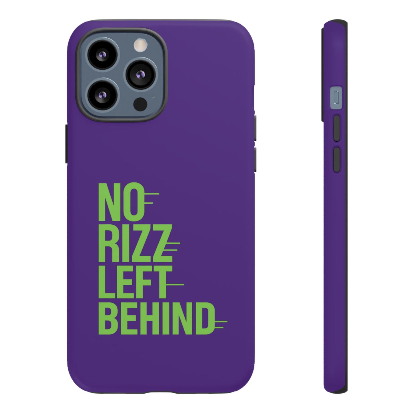 tough phone case - no rizz left behind - durable, stylish protection for active lifestyles - impact-resistant, dual layer, shock-absorbing tpu - perfect gift for tech lovers